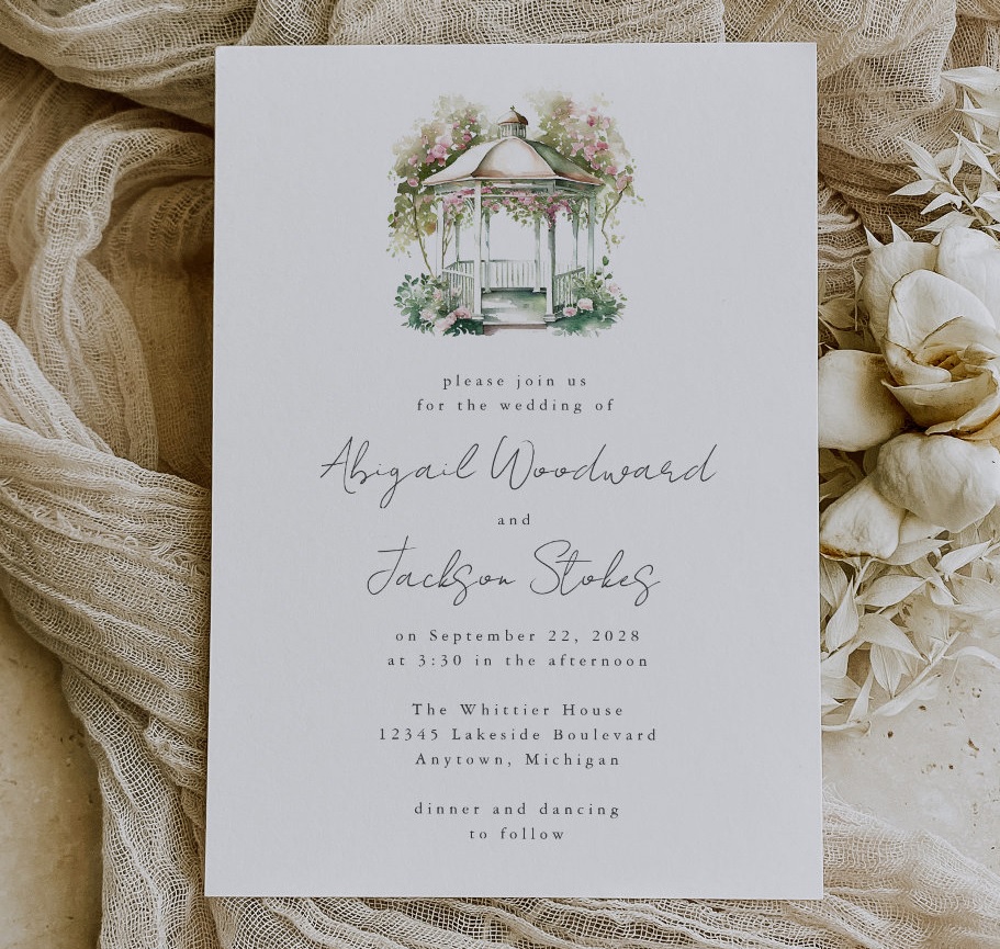 Gazebo Wedding Invitations